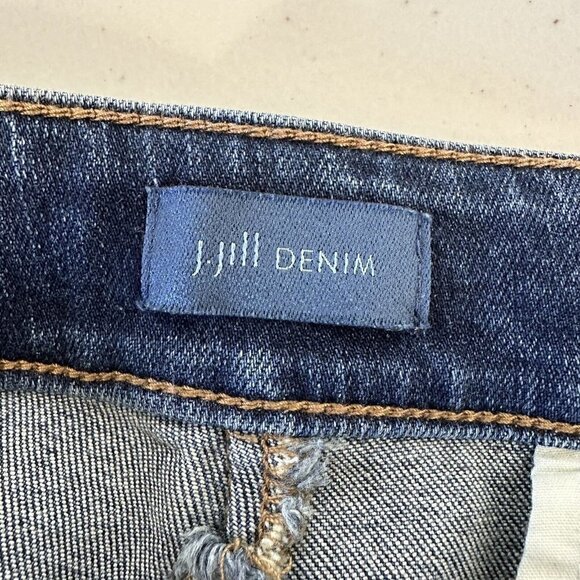 J Jill York Boot Cut Blue Jeans Size 14 Stretch Denim Pockets Mid-Rise - Picture 9 of 11